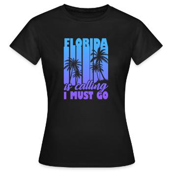 Florida - Women's T-Shirt - black - Front - AI Model Female 172 dark (172cm)