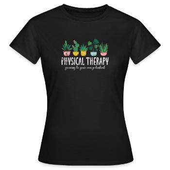 Physiothérapeute Physiothérapie Physio Cadeau - T-shirt Femme - noir - Devant - AI Model Female 172 dark (172cm)