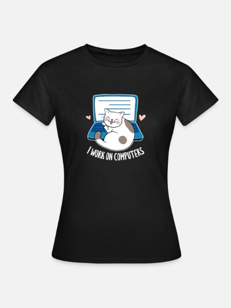 Computer - Frauen T-Shirt - Schwarz