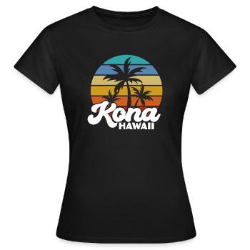 Hawaï - T-shirt Femme - noir - Devant - AI Model Female 172 dark (172cm)