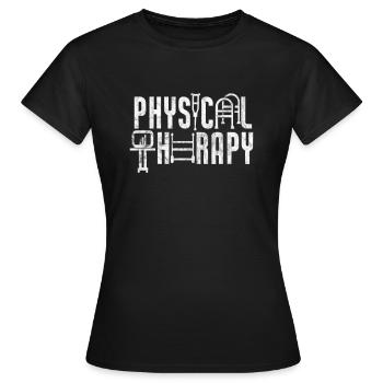 Physiothérapeute Physiothérapie Physio Cadeau - T-shirt Femme - noir - Devant - AI Model Female 172 dark (172cm)