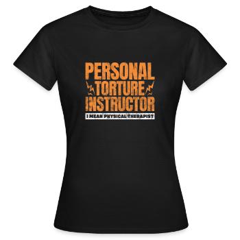 Physiothérapeute Physiothérapie Physio Cadeau - T-shirt Femme - noir - Devant - AI Model Female 172 dark (172cm)