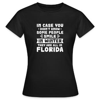 Florida - Women's T-Shirt - black - Front - AI Model Female 172 dark (172cm)