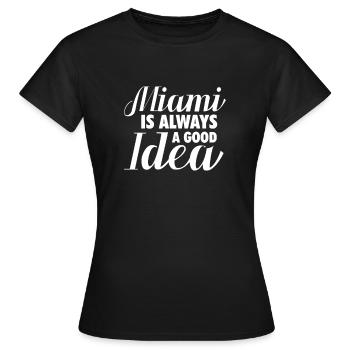 Miami - Frauen T-Shirt - Schwarz - Vorne - AI Model Female 172 dark (172cm)