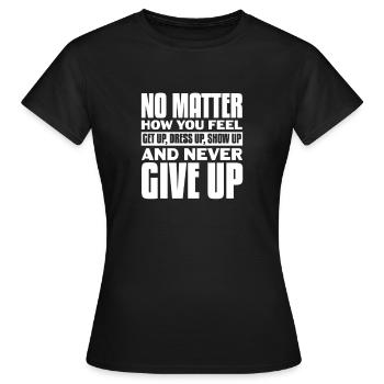 Motivation - T-shirt Femme - noir - Devant - AI Model Female 172 dark (172cm)