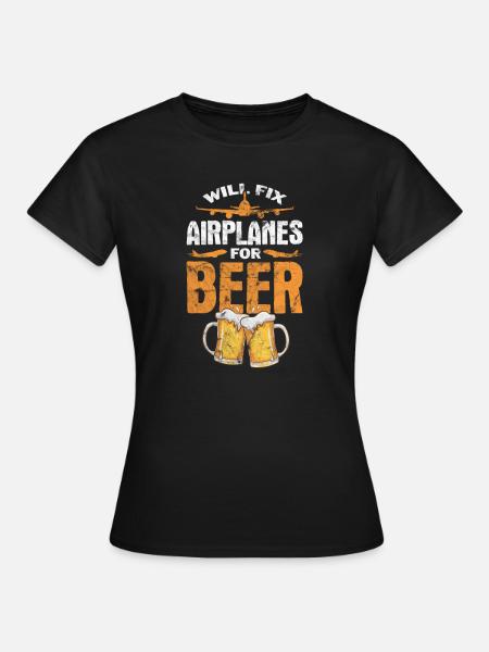 Pilot - Frauen T-Shirt - Schwarz