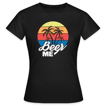 Bière - T-shirt Femme - noir - Devant - AI Model Female 172 dark (172cm)