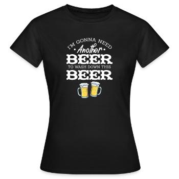 Bière - T-shirt Femme - noir - Devant - AI Model Female 172 dark (172cm)