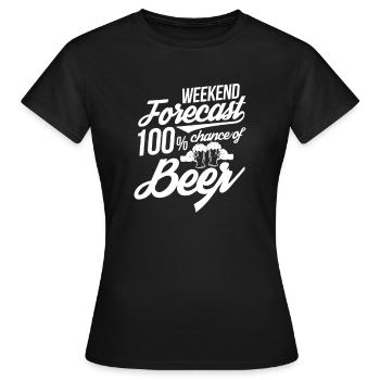 Bière - T-shirt Femme - noir - Devant - AI Model Female 172 dark (172cm)