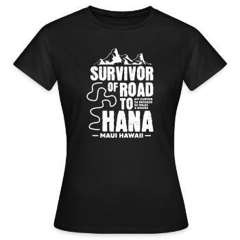 Hawaï - T-shirt Femme - noir - Devant - AI Model Female 172 dark (172cm)