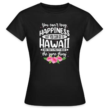 Hawaï - T-shirt Femme - noir - Devant - AI Model Female 172 dark (172cm)