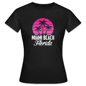 Miami - Frauen T-Shirt - Schwarz - Vorne - AI Model Female 172 dark (172cm)