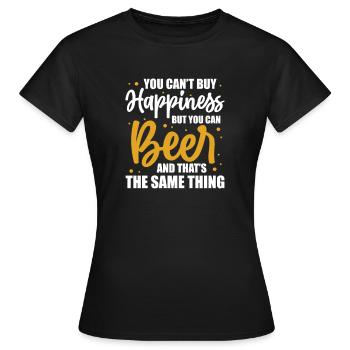 Bière - T-shirt Femme - noir - Devant - AI Model Female 172 dark (172cm)