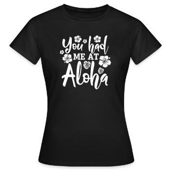 Hawaï - T-shirt Femme - noir - Devant - AI Model Female 172 dark (172cm)