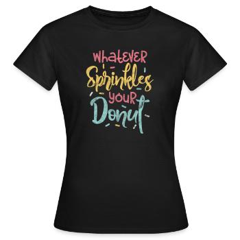 Donut - Frauen T-Shirt - Schwarz - Vorne - AI Model Female 172 dark (172cm)