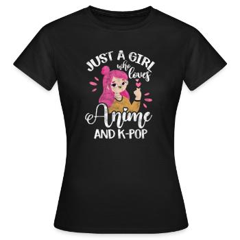 K-Pop Anime Musique Coréenne Pop Corée Cadeau - T-shirt Femme - noir - Devant - AI Model Female 172 dark (172cm)