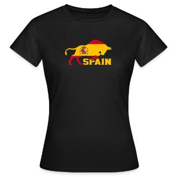 Spain - Women's T-Shirt - black - Front - AI Model Female 172 dark (172cm)
