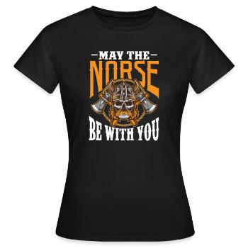 Viking Viking Vikings Odin Walhalla Cadeau - T-shirt Femme - noir - Devant - AI Model Female 172 dark (172cm)