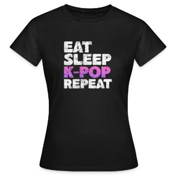 K-Pop Musique Coréenne Pop Corée Kpop Cadeau - T-shirt Femme - noir - Devant - AI Model Female 172 dark (172cm)
