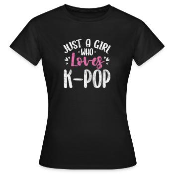 K-Pop Musique Coréenne Pop Corée Kpop Cadeau - T-shirt Femme - noir - Devant - AI Model Female 172 dark (172cm)