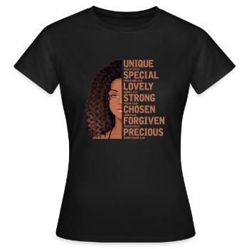 Motivation - T-shirt Femme - noir - Devant - AI Model Female 172 dark (172cm)