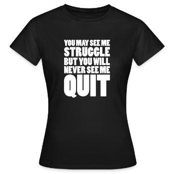 Motivation - T-shirt Femme - noir - Devant - AI Model Female 172 dark (172cm)