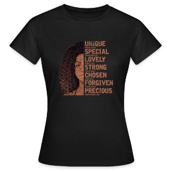 Motivation Motiver Carrière Dire Cadeau - T-shirt Femme - noir - Devant - AI Model Female 172 dark (172cm)