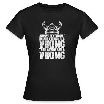 Wikinger - Frauen T-Shirt - Schwarz - Vorne - AI Model Female 172 dark (172cm)