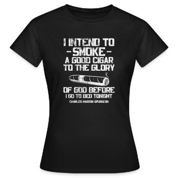 Zigarre - Frauen T-Shirt - Schwarz - Vorne - AI Model Female 172 dark (172cm)