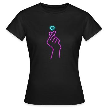 K-Pop - Frauen T-Shirt - Schwarz - Vorne - AI Model Female 172 dark (172cm)