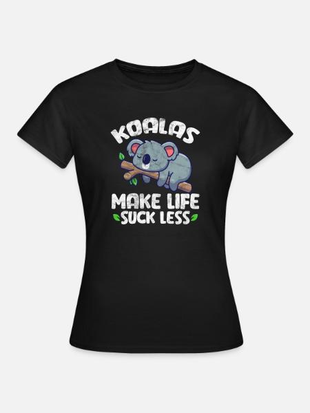 Koala - Frauen T-Shirt - Schwarz