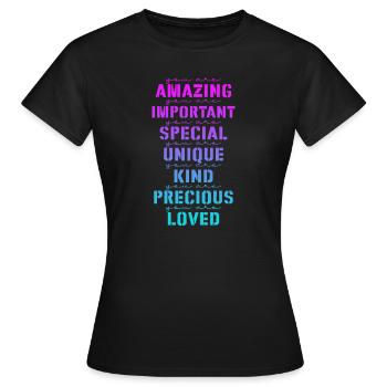 Motivation - Women's T-Shirt - black - Front - AI Model Female 172 dark (172cm)