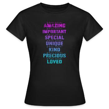 Motivation Motiver Carrière Dire Cadeau - T-shirt Femme - noir - Devant - AI Model Female 172 dark (172cm)