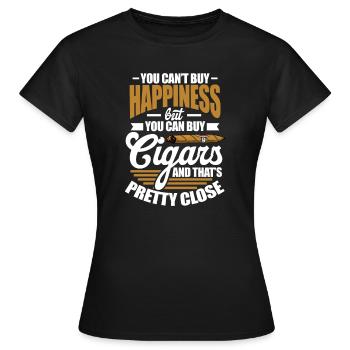 Zigarre Rauchen Raucher Tabak Zigarren Geschenk - Frauen T-Shirt - Schwarz - Vorne - AI Model Female 172 dark (172cm)