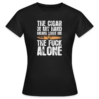 Cigare Fumeur Tabac Cigare Cadeau - T-shirt Femme - noir - Devant - AI Model Female 172 dark (172cm)