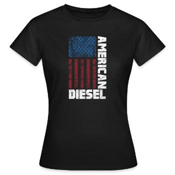 Diesel Amérique - T-shirt Femme - noir - Devant - AI Model Female 172 dark (172cm)