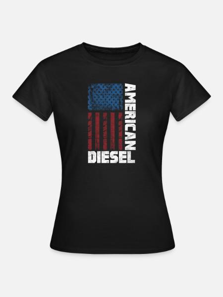 Diesel Amerika - Frauen T-Shirt - Schwarz