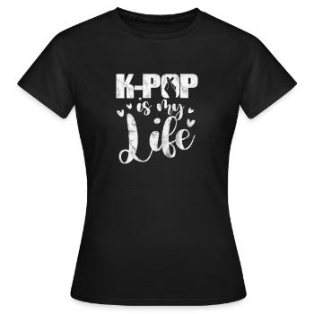 K-Pop Musique Coréenne Pop Corée Kpop Cadeau - T-shirt Femme - noir - Devant - AI Model Female 172 dark (172cm)