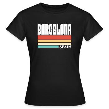 Barcelone - T-shirt Femme - noir - Devant - AI Model Female 172 dark (172cm)