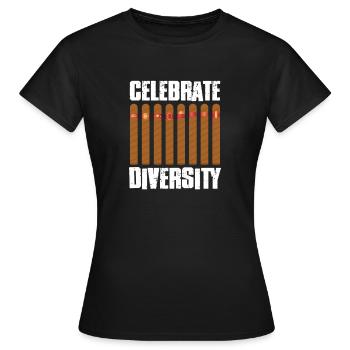 Zigarre Rauchen Raucher Tabak Zigarren Geschenk - Frauen T-Shirt - Schwarz - Vorne - AI Model Female 172 dark (172cm)
