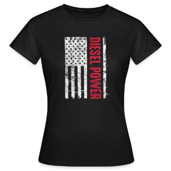 Diesel Amérique - T-shirt Femme - noir - Devant - AI Model Female 172 dark (172cm)