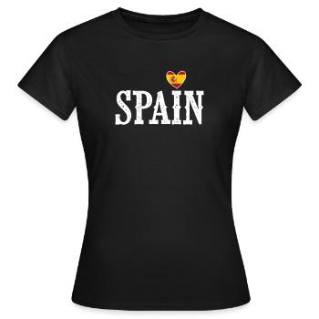 Espagne - T-shirt Femme - noir - Devant - AI Model Female 172 dark (172cm)