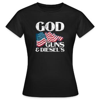 Diesel Amérique - T-shirt Femme - noir - Devant - AI Model Female 172 dark (172cm)