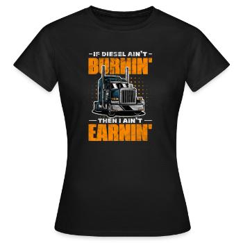 Diesel - T-shirt Femme - noir - Devant - AI Model Female 172 dark (172cm)