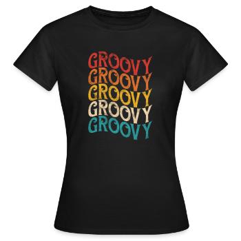 Hippie - Frauen T-Shirt - Schwarz - Vorne - AI Model Female 172 dark (172cm)