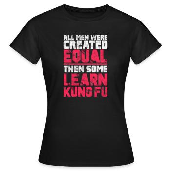 Kung-fu - T-shirt Femme - noir - Devant - AI Model Female 172 dark (172cm)