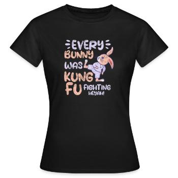 Kung-fu - T-shirt Femme - noir - Devant - AI Model Female 172 dark (172cm)