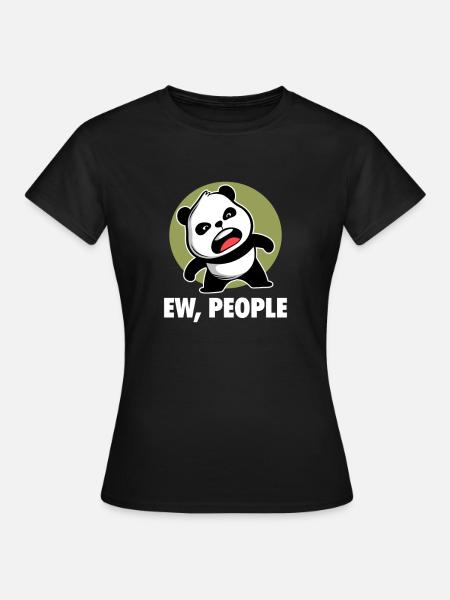 Panda Panda Ours Ours Animal Pandas Cadeau - T-shirt Femme - noir