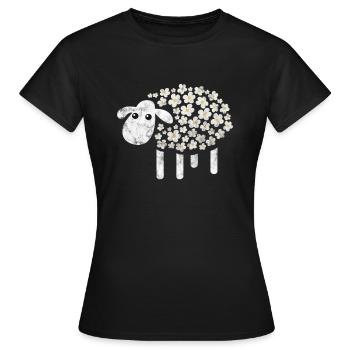 Schaf Schafe Bauernhof Tier Schafbock Geschenk - Frauen T-Shirt - Schwarz - Vorne - AI Model Female 172 dark (172cm)