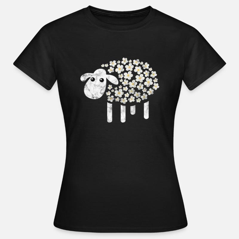 Moutons Élevage Élevage Mouton Chèvre Cadeau - T-shirt Femme - noir